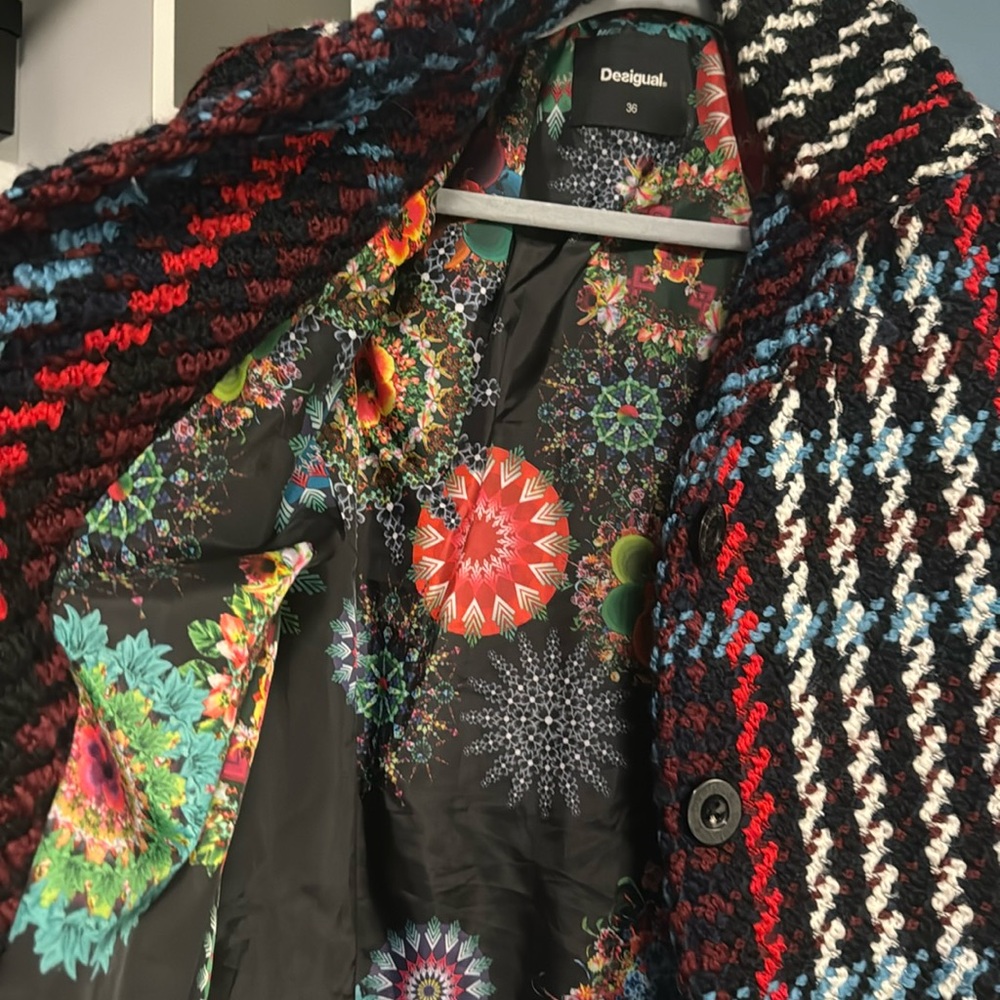 Desigual Multicolor Patterned Coat